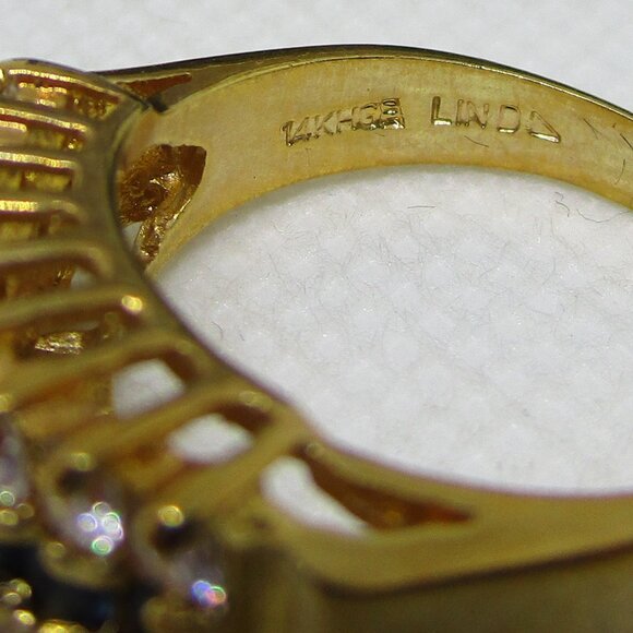 gold electroplated cathedral ring - Picture 8 of 8